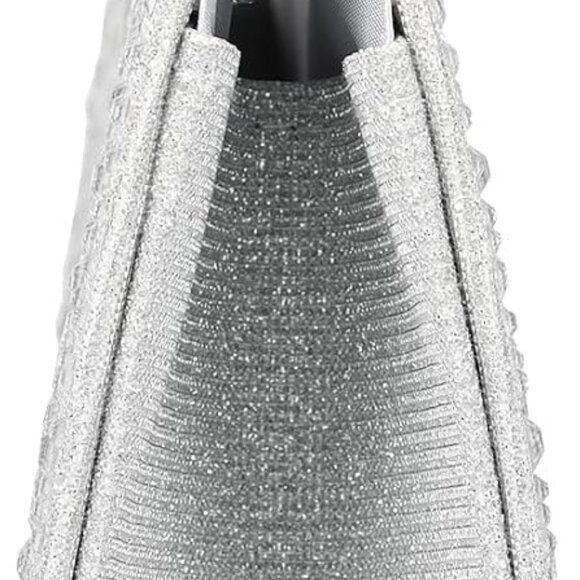 Dexmay Rhinestone Clutch Handbag with Crystal Handle for Wedding Party Elegant C - Picture 4 of 7